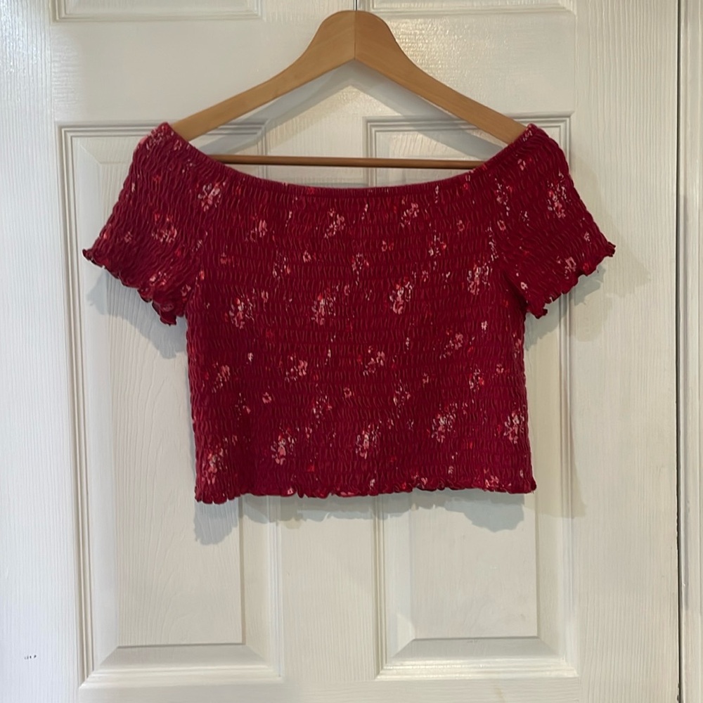 Off the shoulder crop top